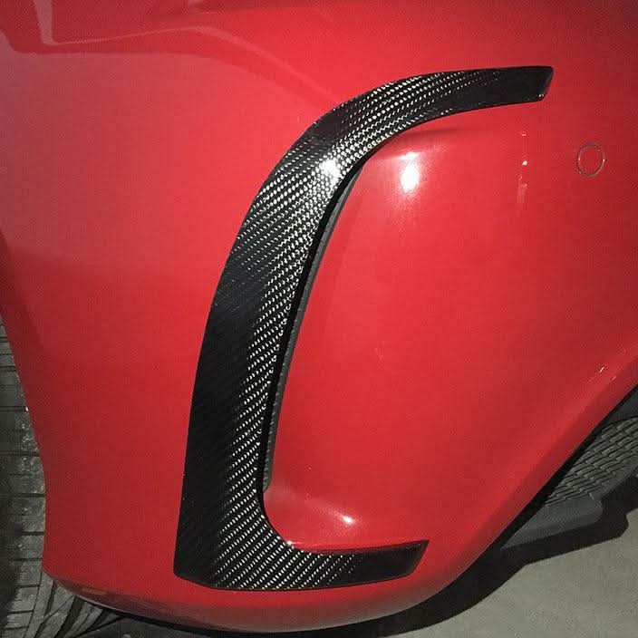 Carbon Fibre Rear Bumper Vents Exterior Trims for Mercedes A-Class W176 AMG  &A45 13-15