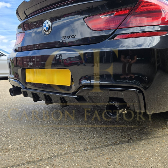 Gloss Black Diffuser & Exhaust tips for BMW F06 F12 F13 BMW 6 Series 640D