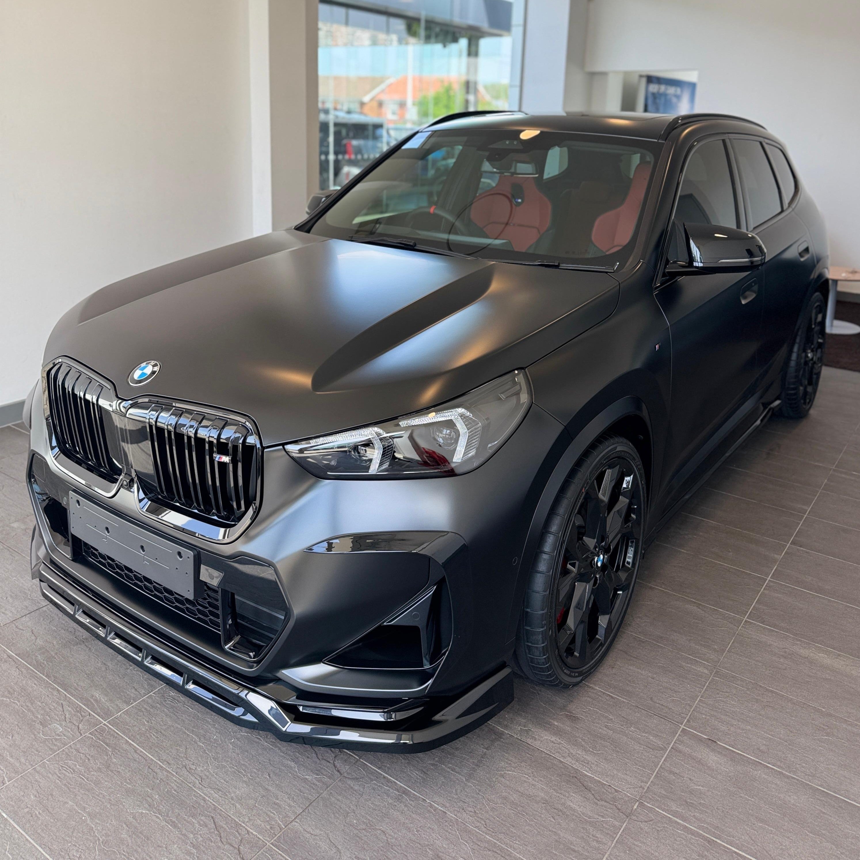 Gloss Black Front Canards for BMW U11 X1 2022-Present