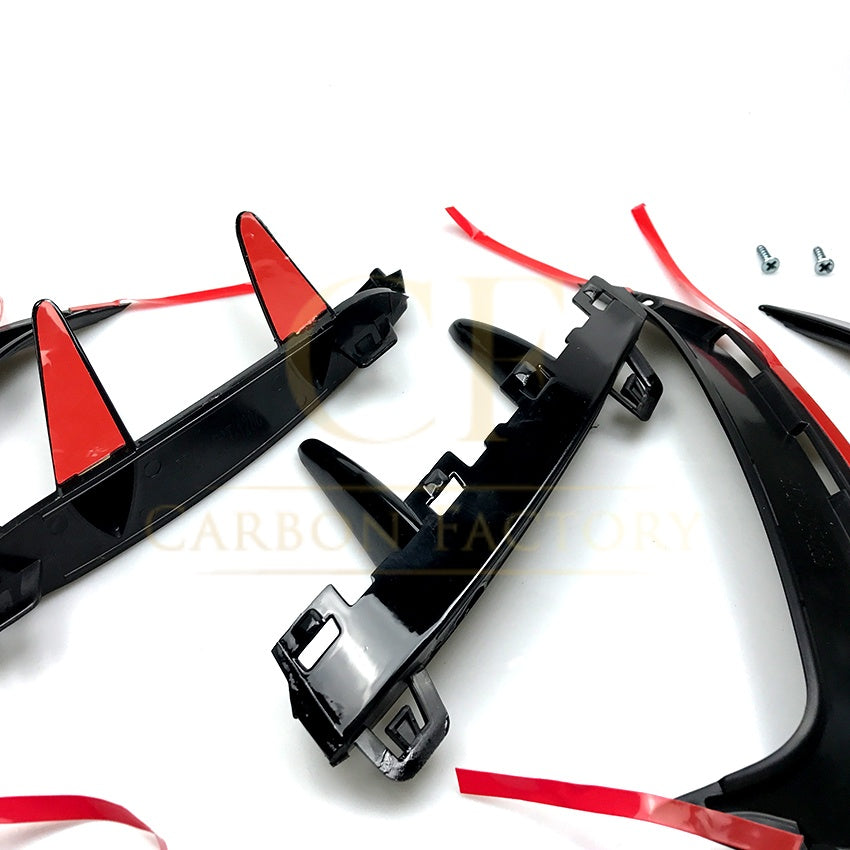 Gloss Black Rear Bumper Trims for Mercedes Benz W177 A Class Hatchback 18-25