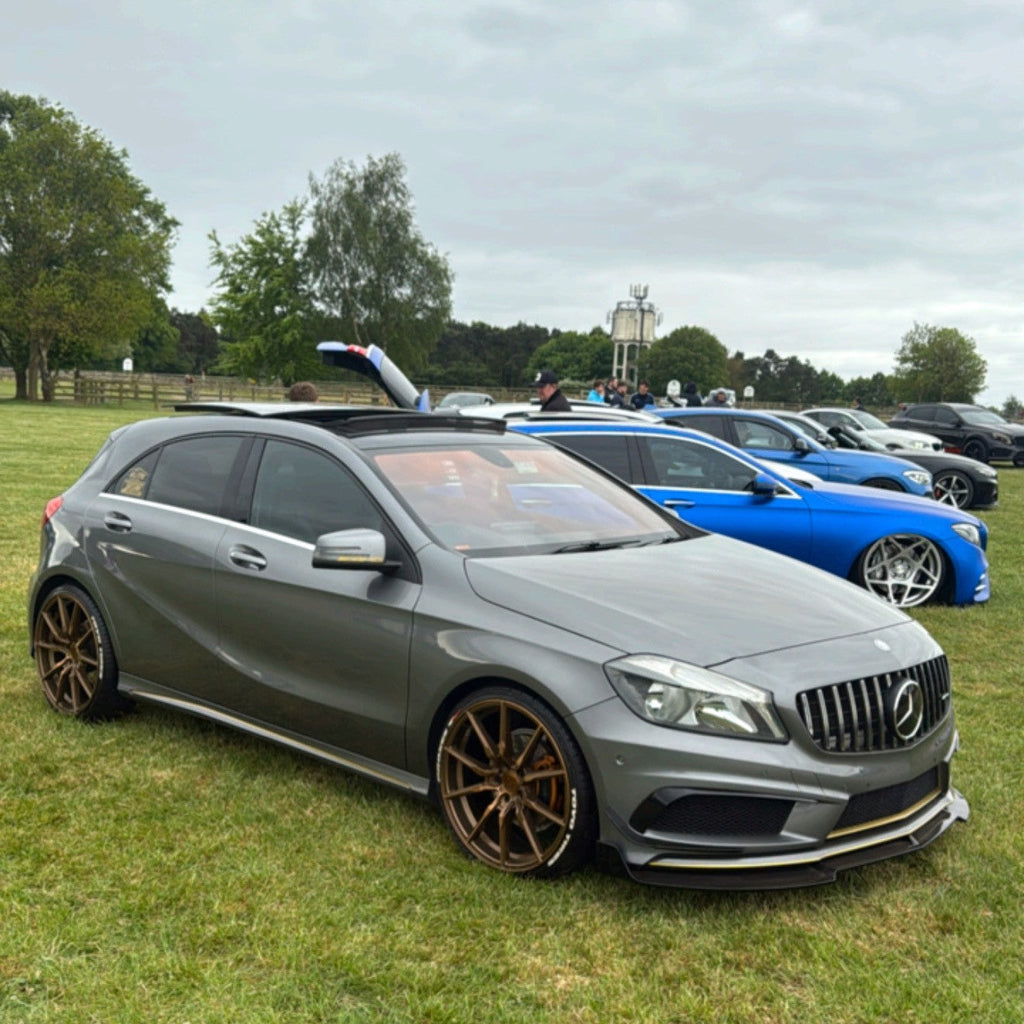 A Style Gloss Black Front Splitter for Mercedes Benz W176 A Class 13-15