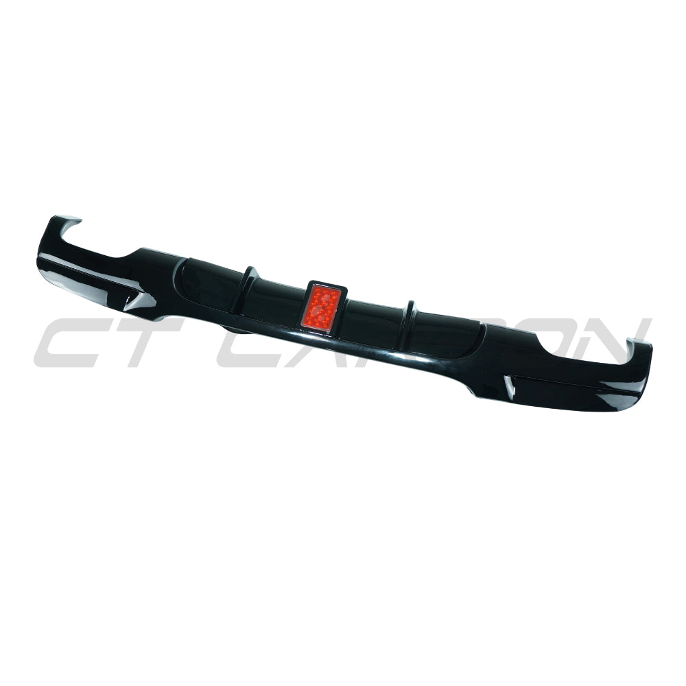 BMW 3 SERIES E90/E91 2005-2011 GLOSS BLACK LED DIFFUSER - QUAD TIP