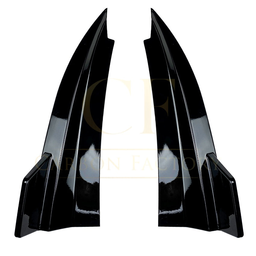 Gloss Black Rear Bumper Spats for Mercedes Benz W205 C Class Coupe 15-21