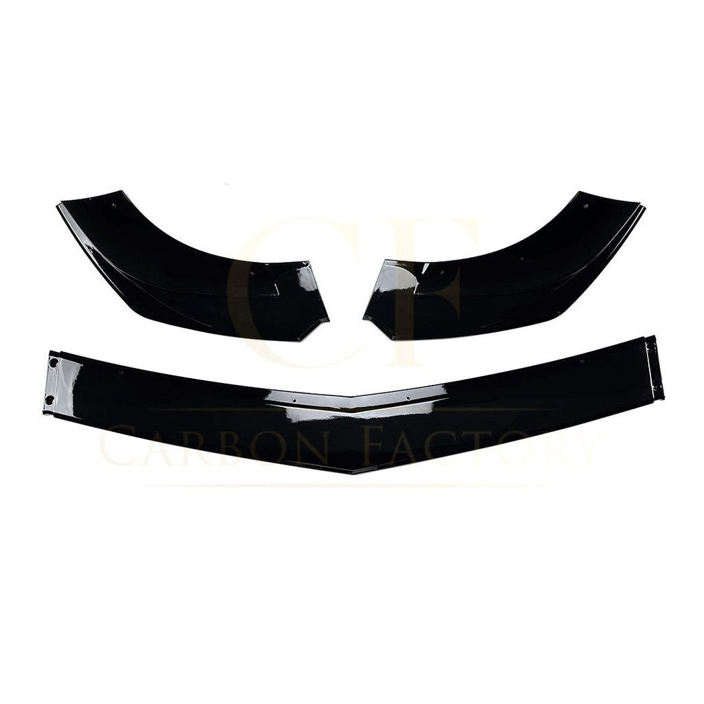 V Style Gloss Black Front Splitter for Mercedes Benz W204 C Class AMG Model 11-14