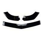 V Style Gloss Black Front Splitter for Mercedes Benz W204 C Class AMG Model 11-14
