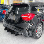 V Style Gloss Black Rear Diffuser for Mercedes Benz W176 A45 13-18