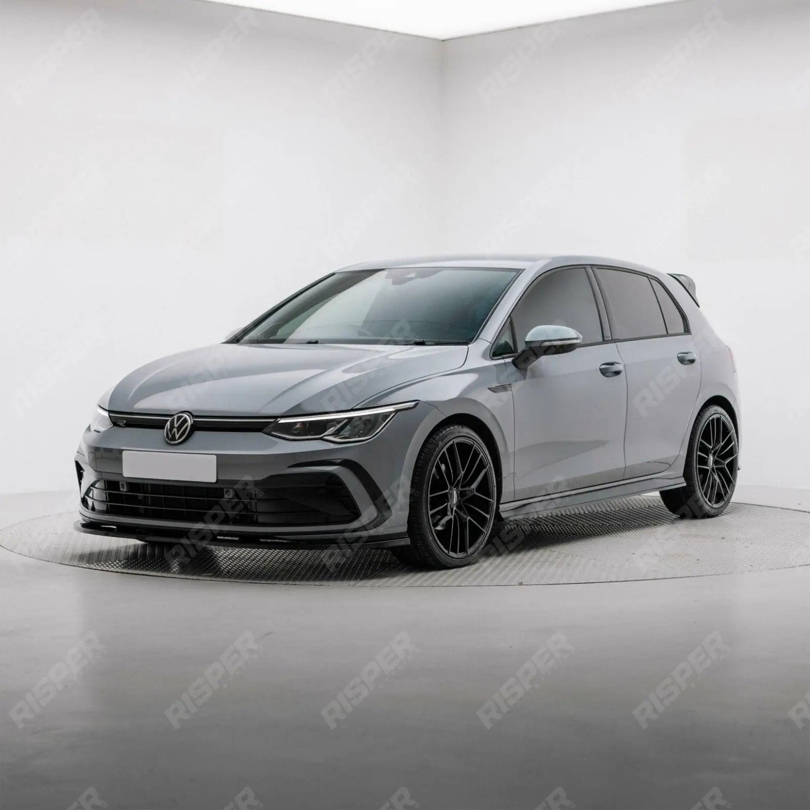 3 Piece Front Splitter V1 In Gloss Black For Volkswagen Golf MK8 GTI/GTD/R/R Line 2020+