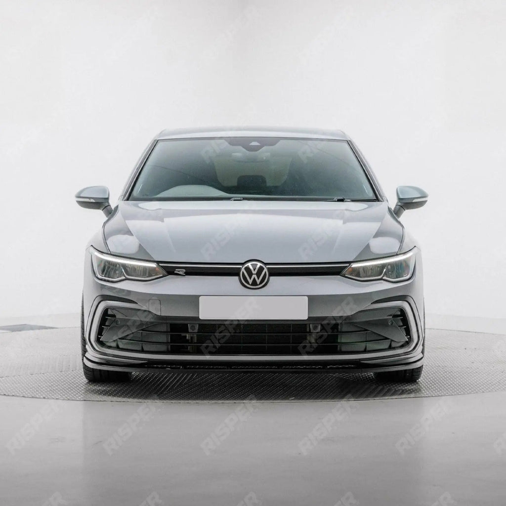 3 Piece Front Splitter V1 In Gloss Black For Volkswagen Golf MK8 GTI/GTD/R/R Line 2020+