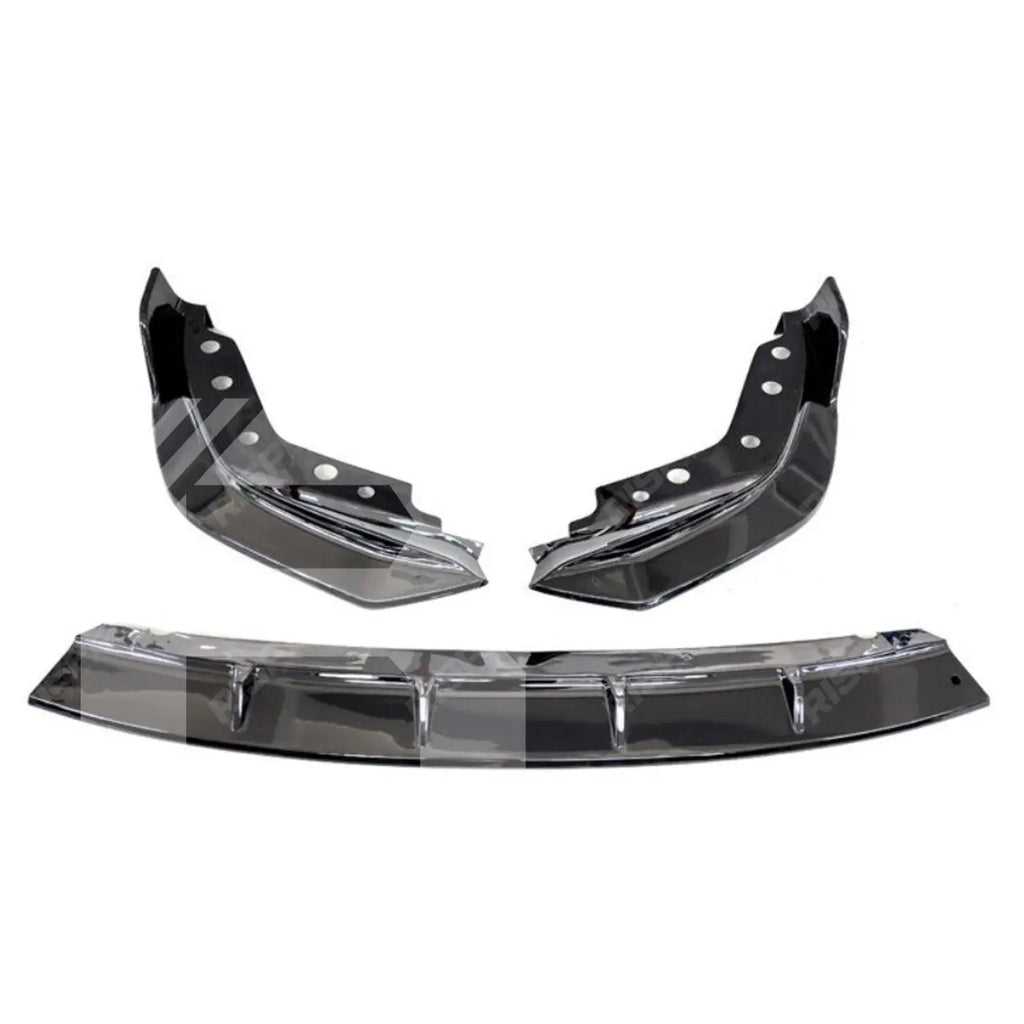 3 Piece Front Splitter V2 In Gloss Black For BMW 3 Series M Sport G20 2018-2022 (Pre-LCI)