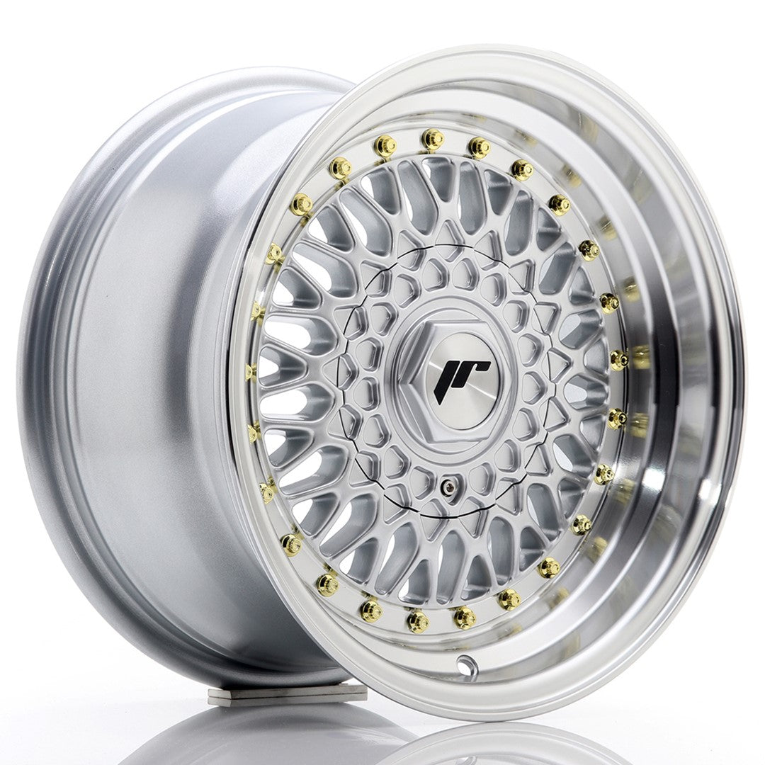 JR Wheels JR9 15x8 ET20 4x100/108 Silver w/ Machined Lip