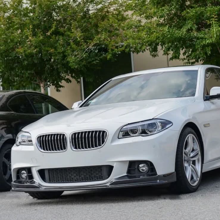 3D Style Carbon Fibre Front Splitter for BMW F10 5 Series 10-17