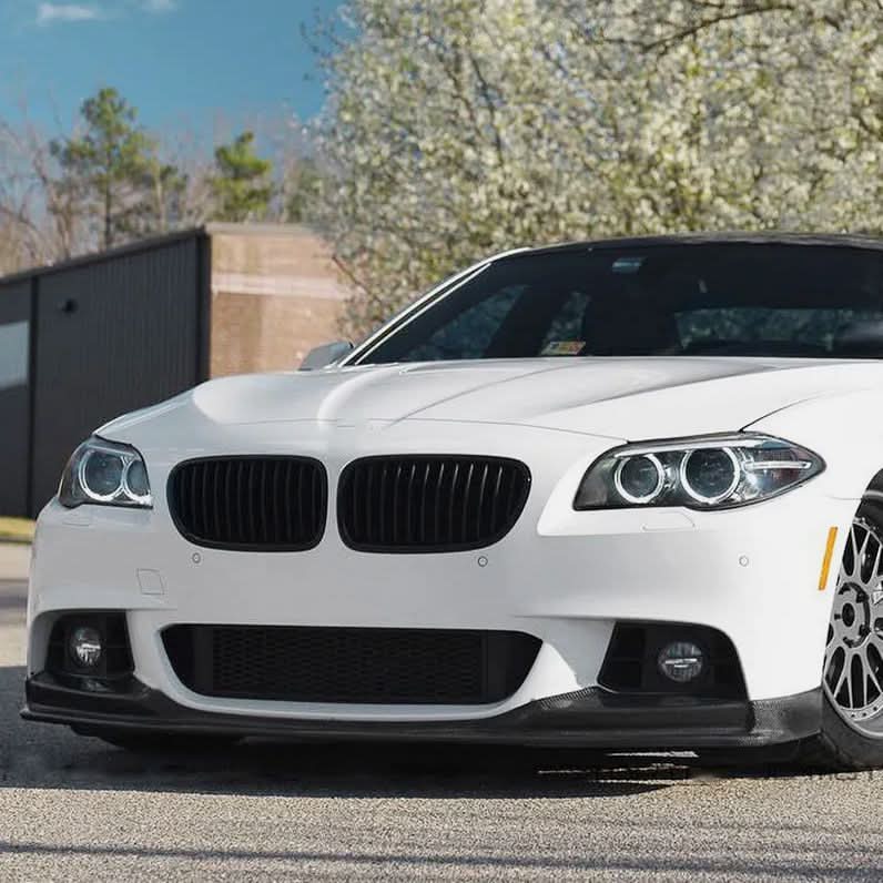 3D Style Carbon Fibre Front Splitter for BMW F10 5 Series 10-17