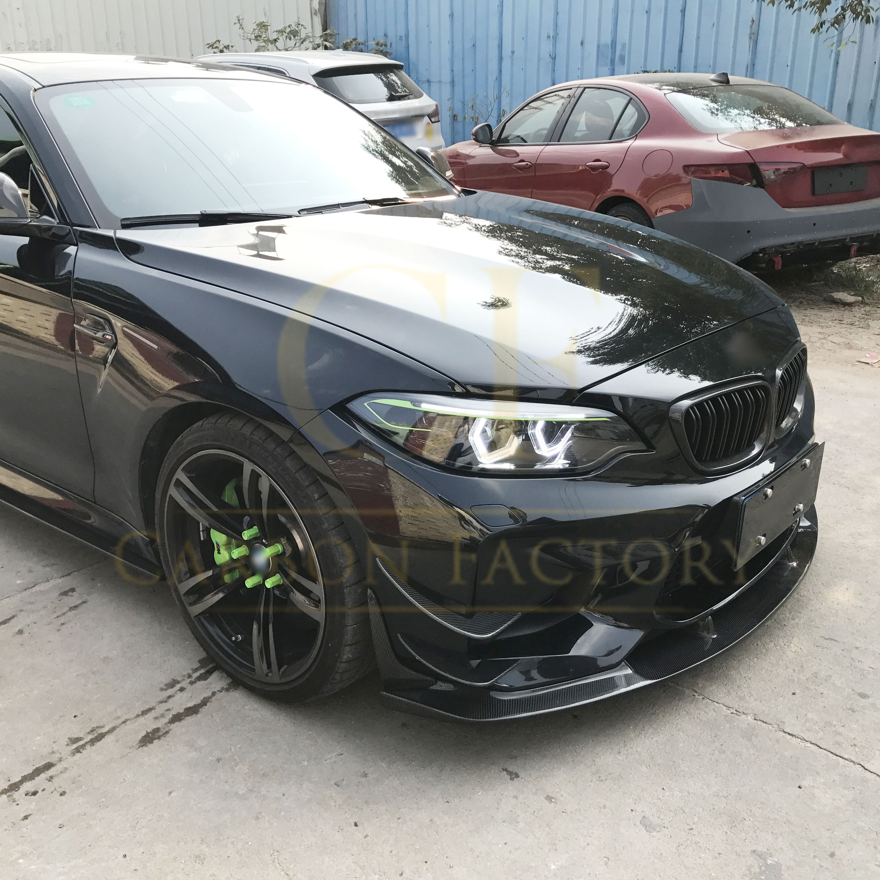 3D Style Carbon Fibre Front Splitter for BMW F87 M2 OG 16-18