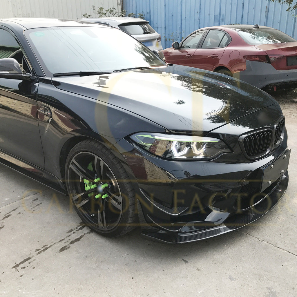 3D Style Carbon Fibre Front Splitter for BMW F87 M2 OG 16-18