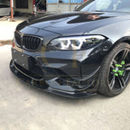 3D Style Carbon Fibre Front Splitter for BMW F87 M2 OG 16-18