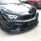 3D Style Carbon Fibre Front Splitter for BMW F87 M2 OG 16-18