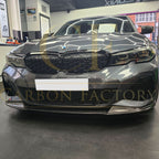 3D Style Carbon Fibre Front Splitter for BMW G20 G21 3 Series Pre-LCI M Sport 19-22