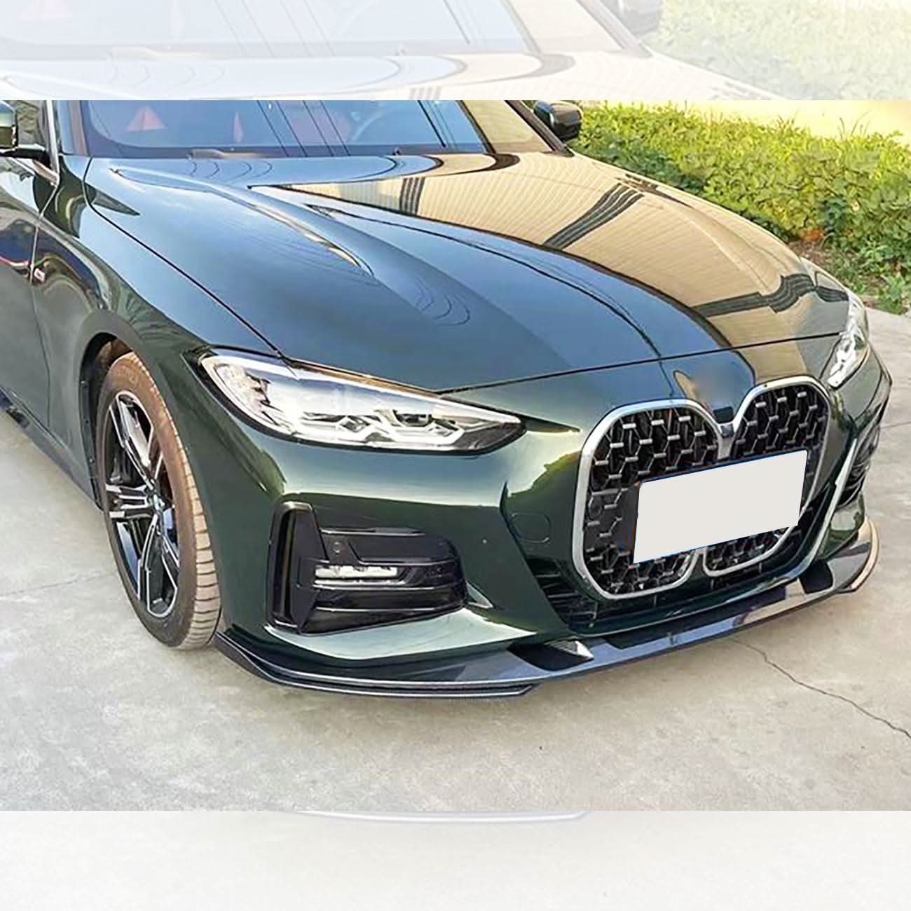 3D Style Gloss Black Front Splitter for BMW 4 Series G22 G23 20-23