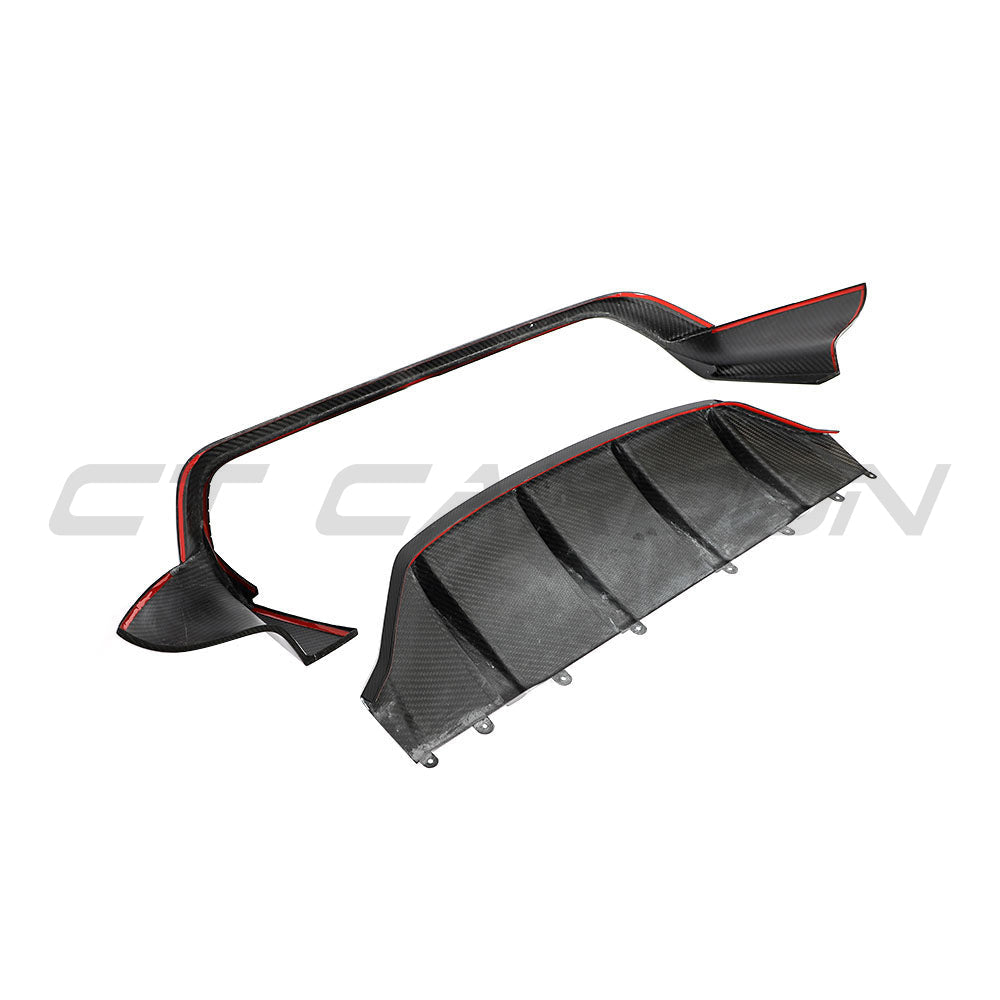 PORSCHE TAYCAN / TAYCAN 4 / TAYCAN 4S / TAYCAN GTS 2019+ CARBON FIBRE DIFFUSER