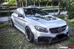 DARWINPRO - MERCEDES BENZ W205 C63 & C6S AMG COUPE 2015 -2021 PARTIAL CARBON FIBER HOOD BONNET