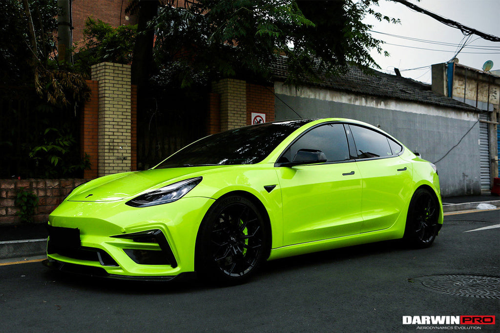 DARWINPRO - TESLA MODEL 3 IMP PERFORMANCE PARTIAL CARBON FIBER FRONT BUMPER