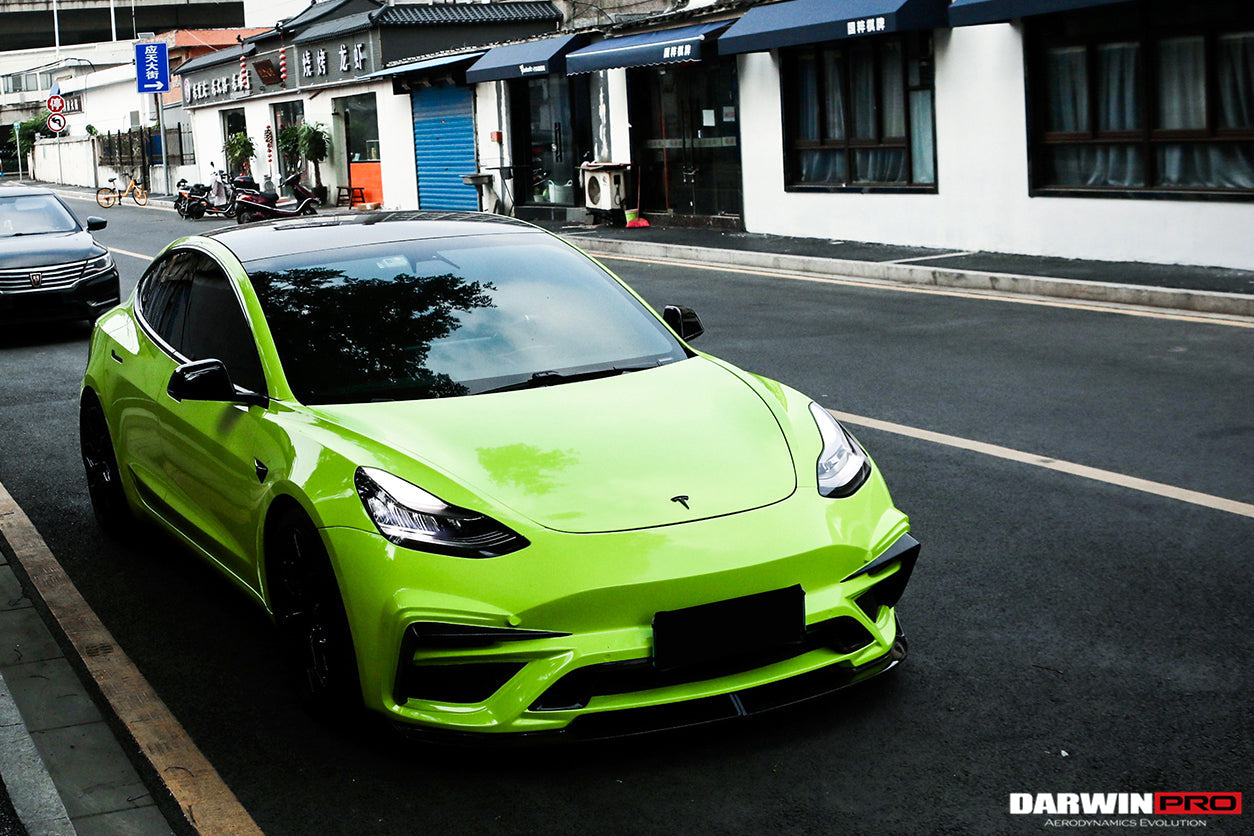 DARWINPRO - TESLA MODEL 3 IMP PERFORMANCE PARTIAL CARBON FIBER FRONT BUMPER