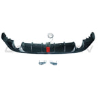 VOLKSWAGEN GOLF GTI/GTD MK7/7.5 2017-2020 GLOSS BLACK DIFFUSER WITH LED LIGHT