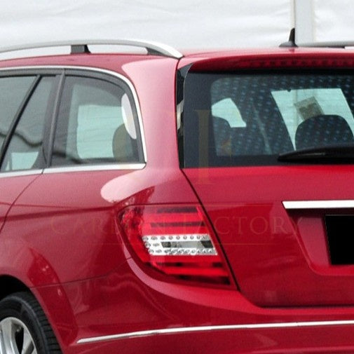 Gloss Black Side Spoiler for Mercedes Benz W204 C Class & C63 Estate 07-14