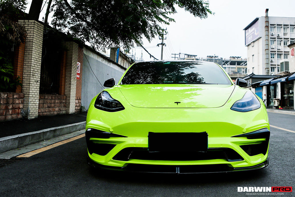 DARWINPRO - TESLA MODEL 3 IMP PERFORMANCE PARTIAL CARBON FIBER FRONT BUMPER