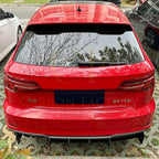 V Style Gloss Black Diffuser for Audi S3 8V Hatchback 17-20