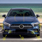 Gloss Black Canards for Mercedes Benz W177 A Class AMG 18-25 (Replacement)