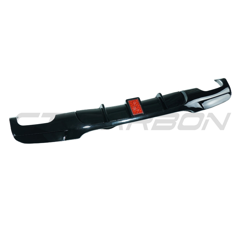 BMW 3 SERIES E90/E91 2005-2011 GLOSS BLACK LED DIFFUSER - QUAD TIP