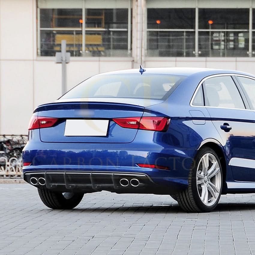 V Style Gloss Black Diffuser for Audi S3 8V Saloon 13-16
