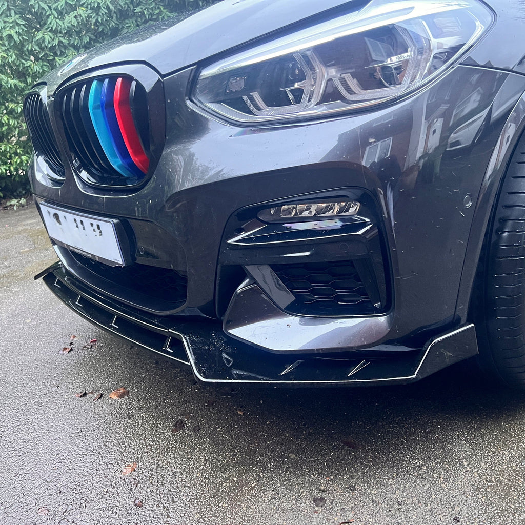 MP Style Gloss Black Front Splitter for BMW G01 X3 G02 X4 Pre-LCI 18-21