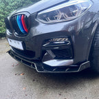 MP Style Gloss Black Front Splitter for BMW G01 X3 G02 X4 Pre-LCI 18-21