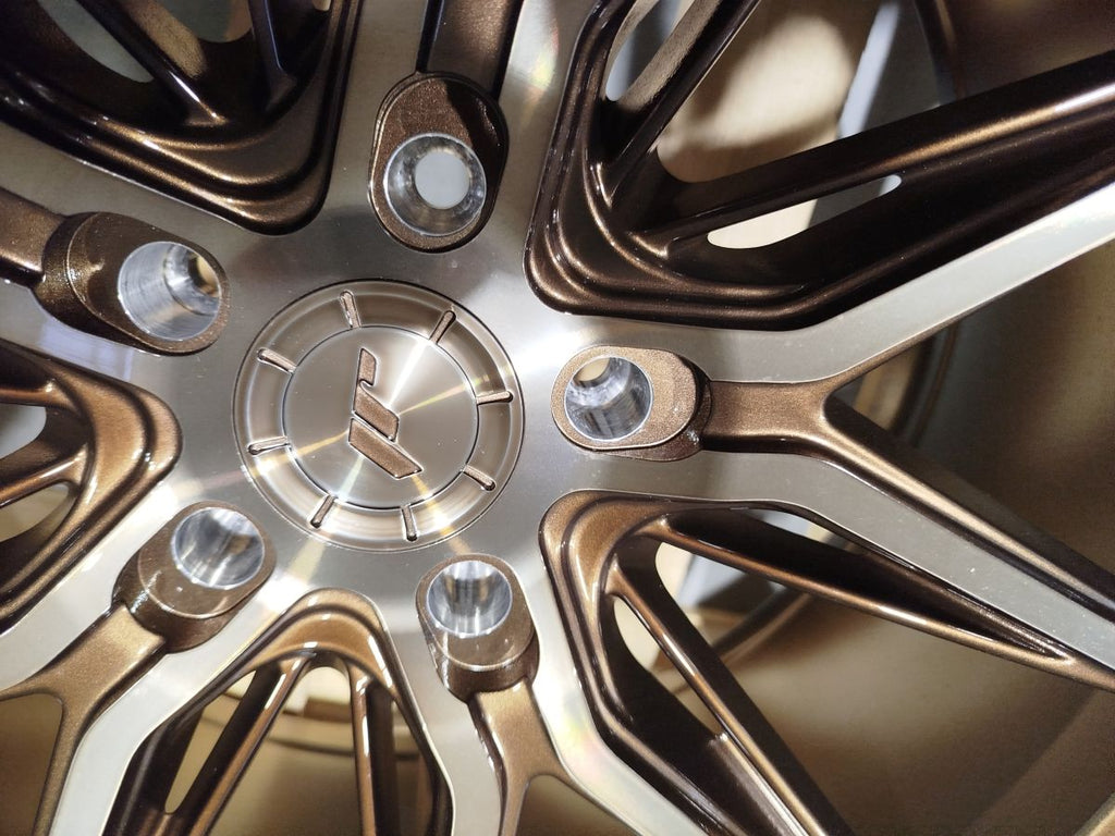 Set of JR44 21x9,5 ET25 + 21x10,5 ET28 5x112 Platinum Bronze