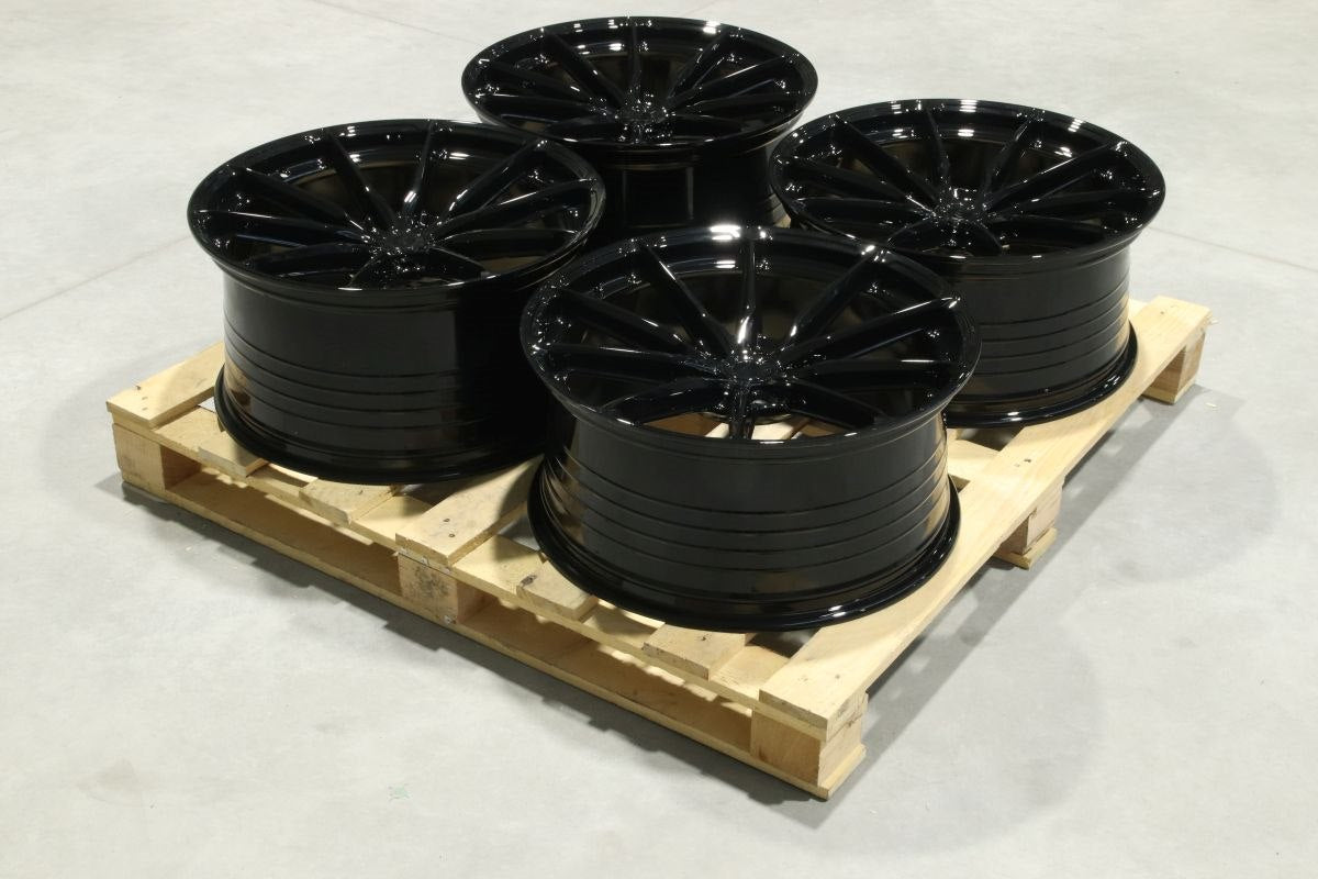 Set of JR37 21x9,5 ET35 + 21x10,5 ET35 5x112 Gloss Black