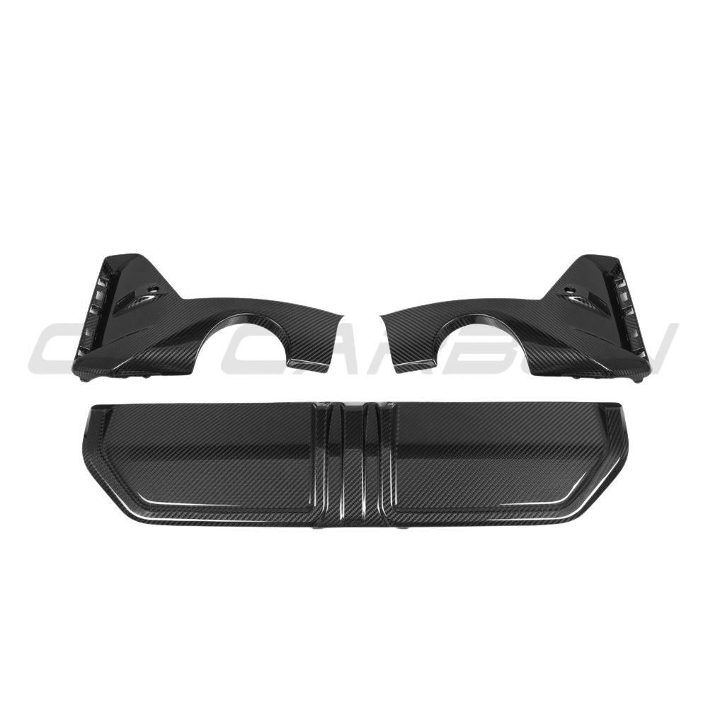 BMW 3 SERIES G20/G21 2022+ LCI CARBON FIBRE DIFFUSER - ROUND TIPS - MP
