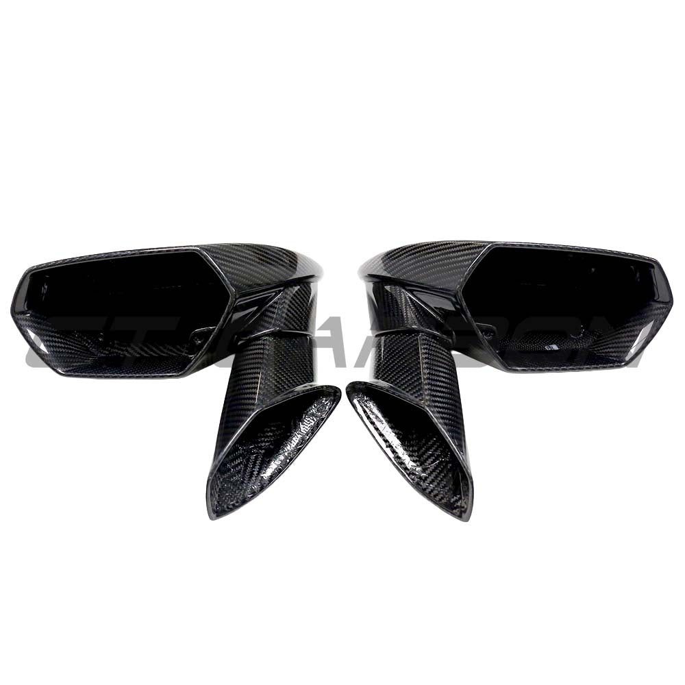 LAMBORGHINI HURACAN 2014-2024 DRY CARBON MIRROR COVER REPLACEMENTS - V1