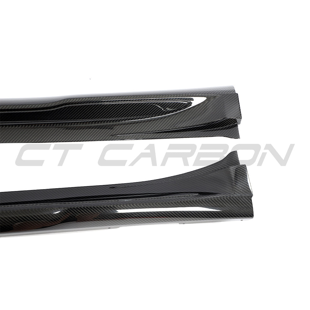 PORSCHE TAYCAN / TAYCAN 4 / TAYCAN 4S / TAYCAN GTS 2019+ CARBON FIBRE SIDE SKIRTS