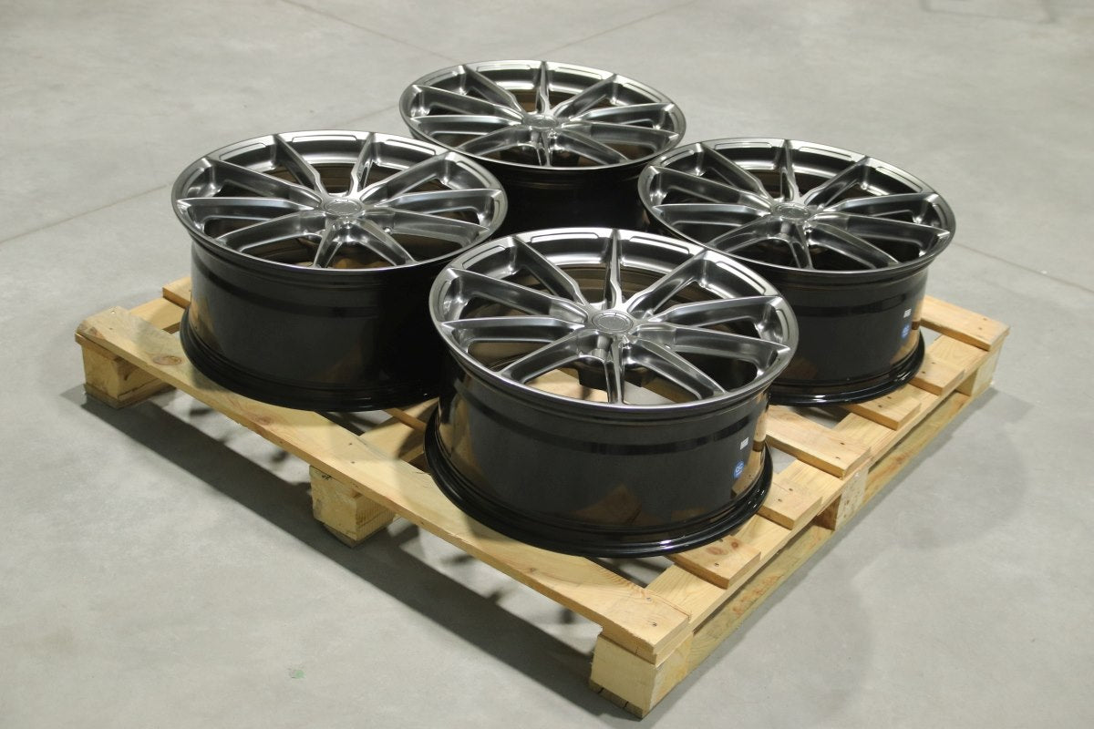 Set of JR37 20x9 ET30 5x112 Hyper Black