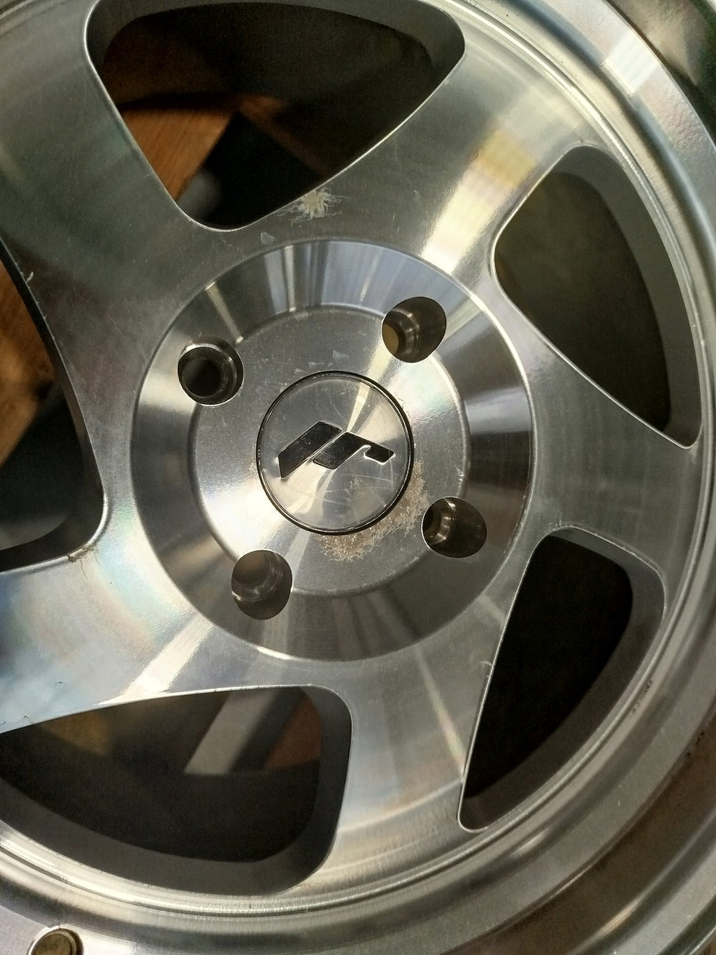 Set of JR15 16x8 ET25 4x108 Silver Machined Face