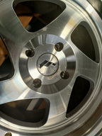 Set of JR15 16x8 ET25 4x108 Silver Machined Face