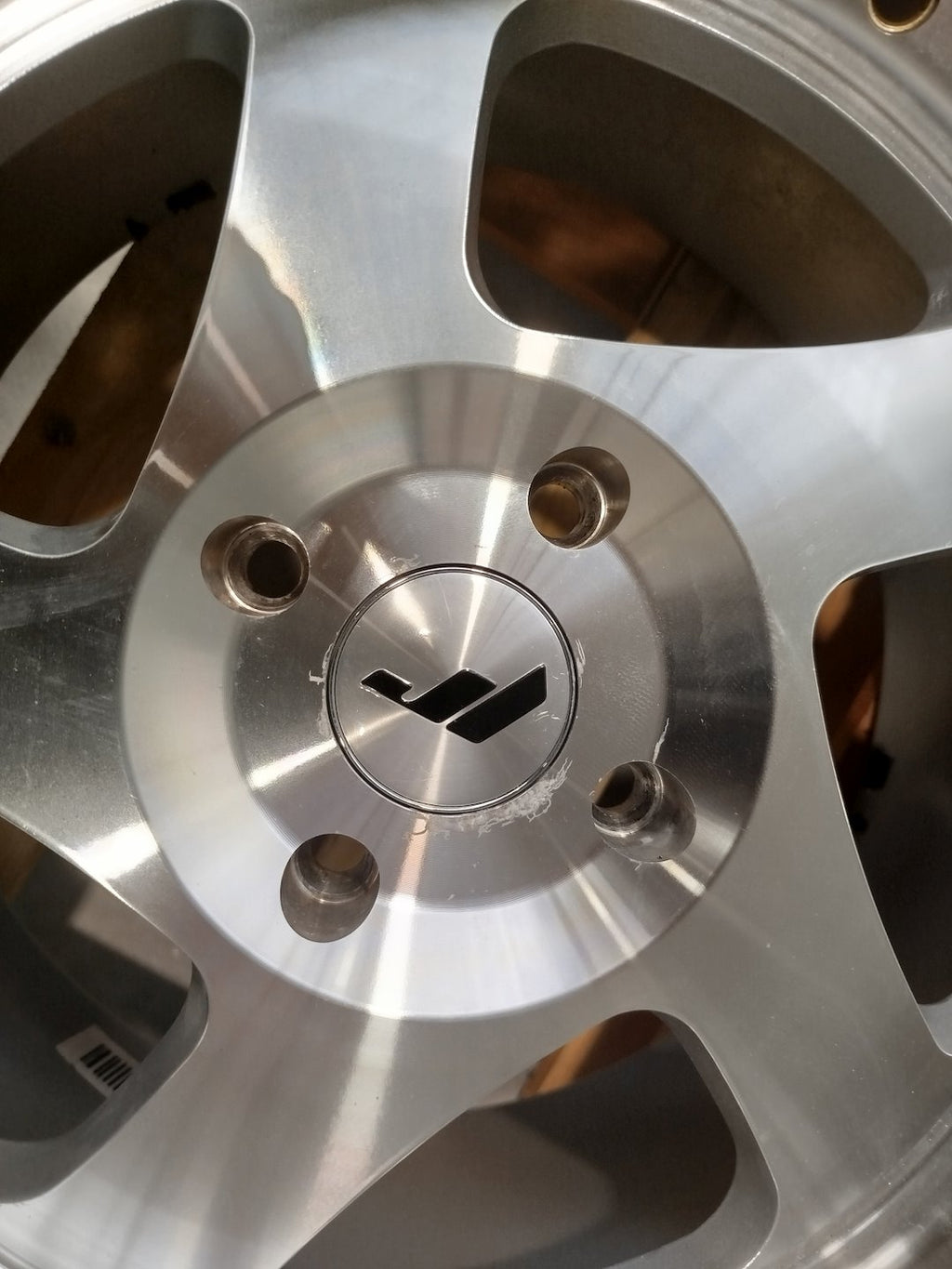 Set of JR15 16x8 ET25 4x108 Silver Machined Face