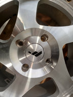 Set of JR15 16x8 ET25 4x108 Silver Machined Face