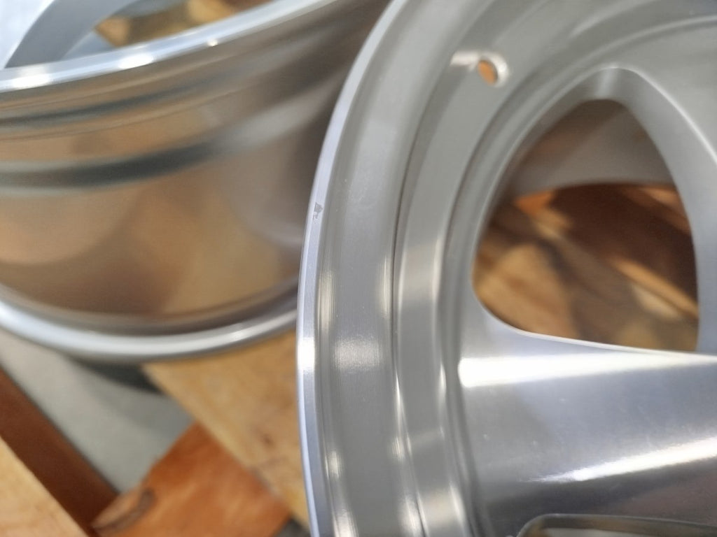 Set of JR15 17x9 ET25 5x100 Silver Machined Face