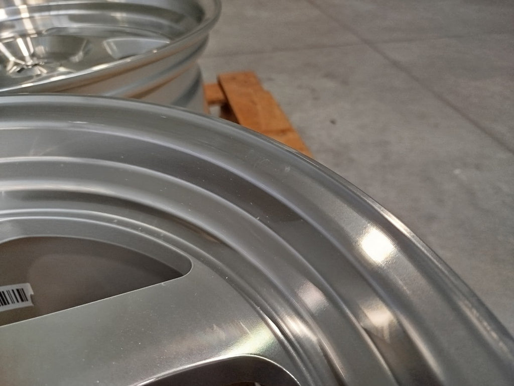 Set of JR15 17x9 ET25 5x100 Silver Machined Face