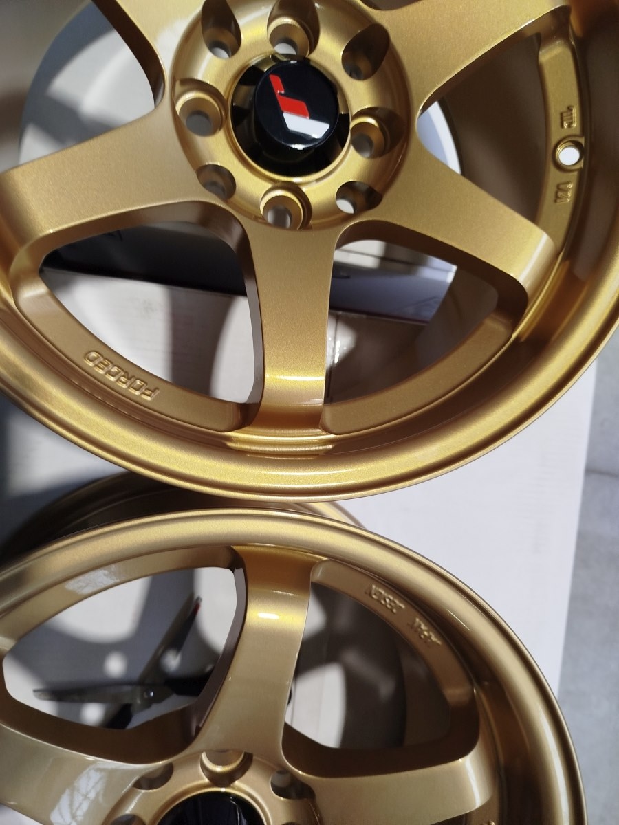 Set of JR3 15x8 ET25 4x100/114 Gold