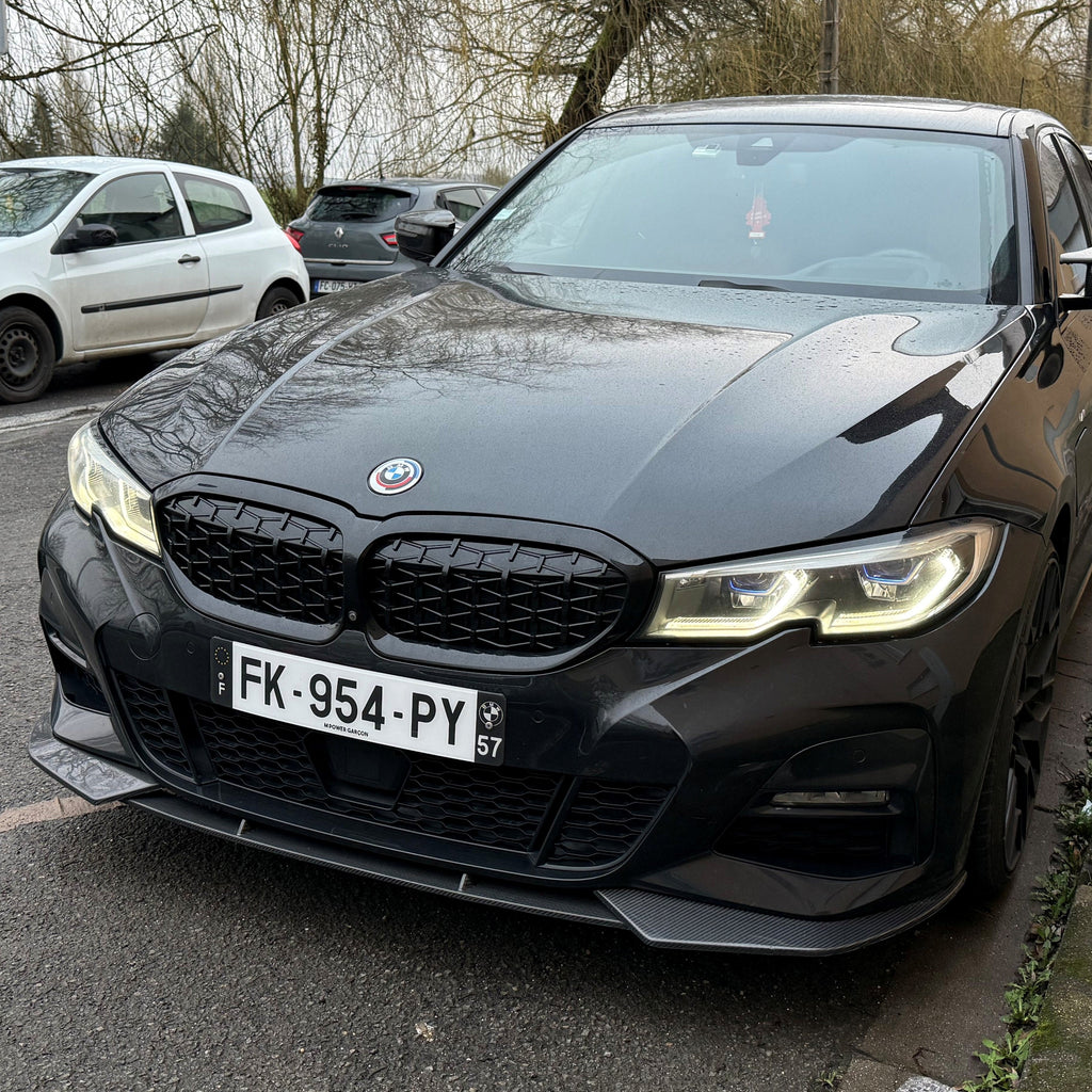 CF Style Carbon Fibre Front Splitter for BMW G20 G21 3 Series Pre-LCI M Sport 19-22