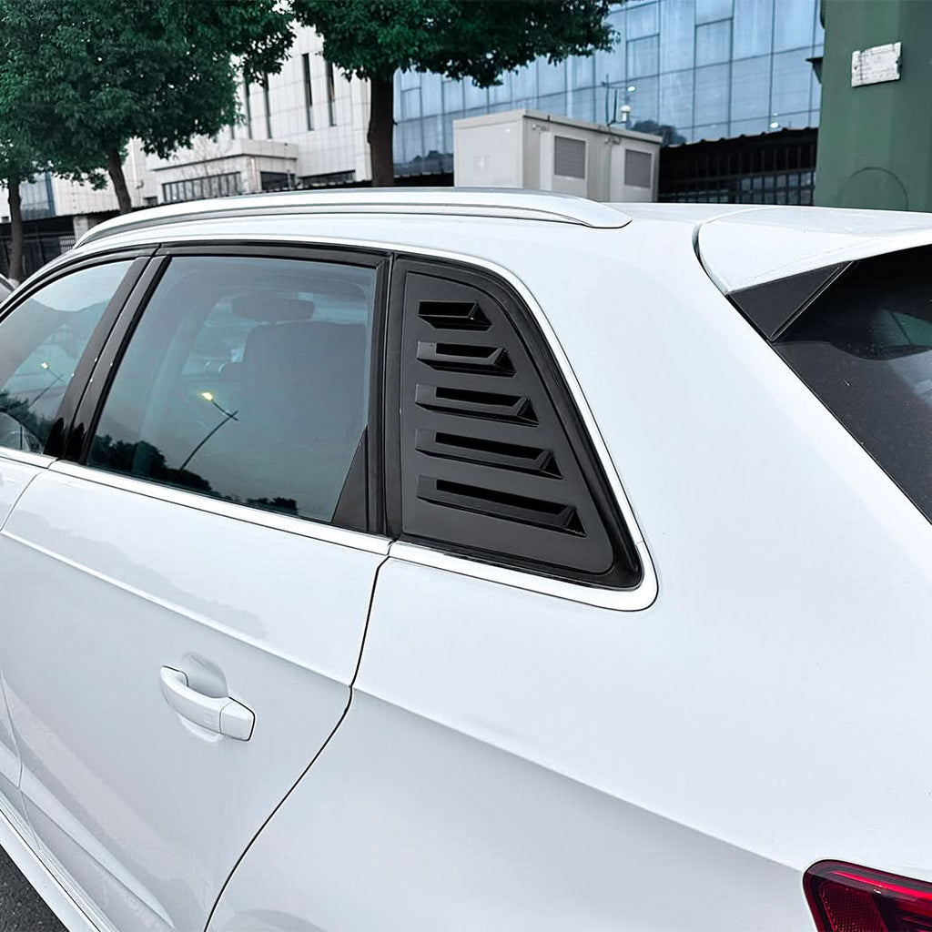 Gloss Black Window Louver Vents for Audi A3 8V S3 Hatchback 13-20